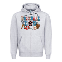 Heather Grey baseball dad Zipper Hoodie - AdoDesignShop