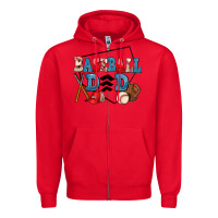 Red baseball dad Zipper Hoodie - AdoDesignShop