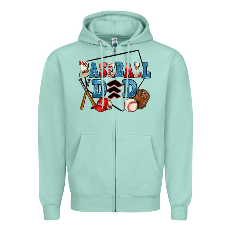 Baseball Dad Zipper Hoodie by AdoDesignShop | Teevron