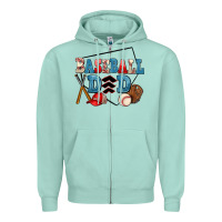 Seafoam baseball dad Zipper Hoodie - AdoDesignShop