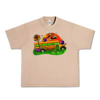 Burro Halloween School Bus Urban Heavy Tee - FaDigitalArtStudio