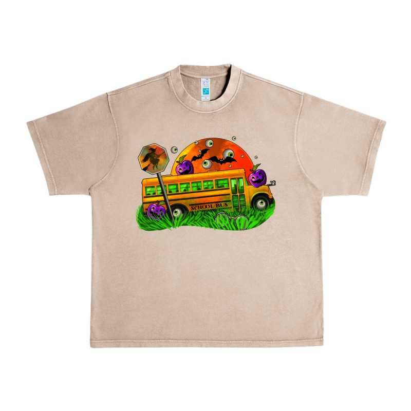 Halloween School Bus Urban Heavy Tee by FaDigitalArtStudio | Teevron