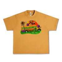 Peanut Butter Halloween School Bus Urban Heavy Tee - FaDigitalArtStudio