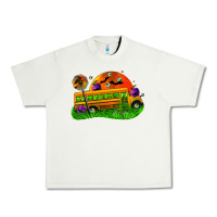 Pistachio Halloween School Bus Urban Heavy Tee - FaDigitalArtStudio