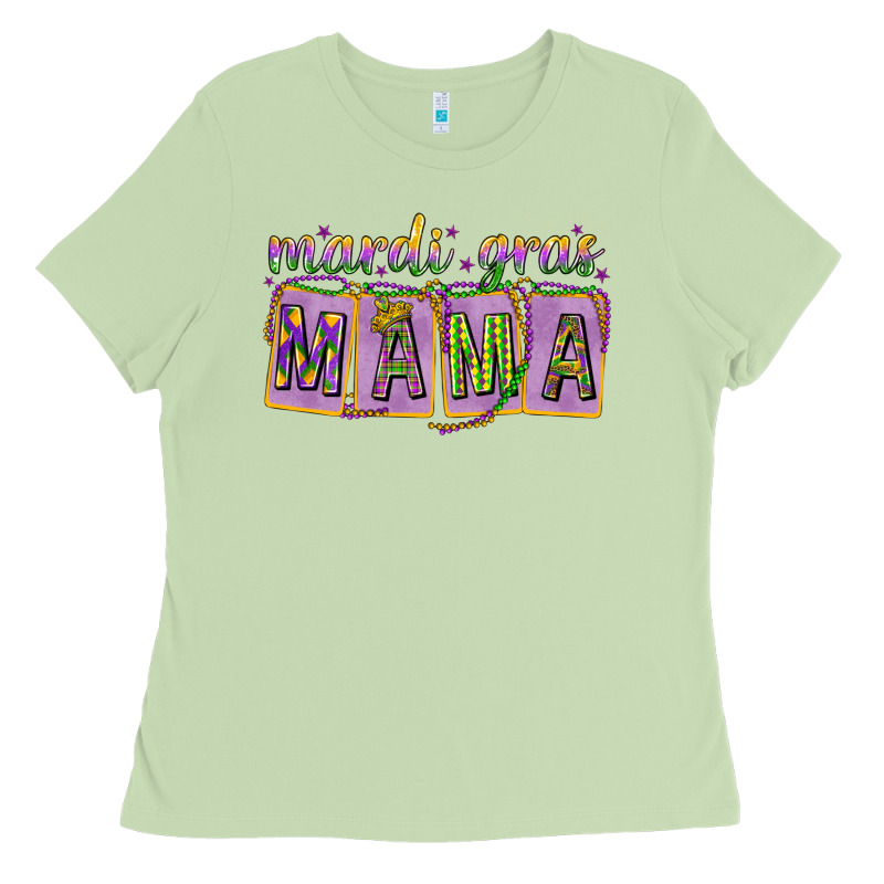 Mardi Gras Mama With Beads Mother's Day Ladies Tee by HowdyJamesFarm | Teevron
