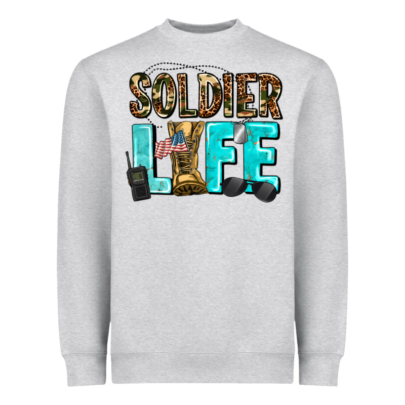 Soldier  Life Heavyweight Sweatshirt by AdoDesignShop | Teevron