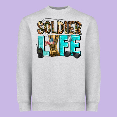 Soldier  Life Heavyweight Sweatshirt Designed By Adodesignshop