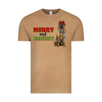 Vintage Camel merry and bright german shepherd Vintage Tee - RanaPortraitStore