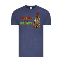 Vintage Denim merry and bright german shepherd Vintage Tee - RanaPortraitStore