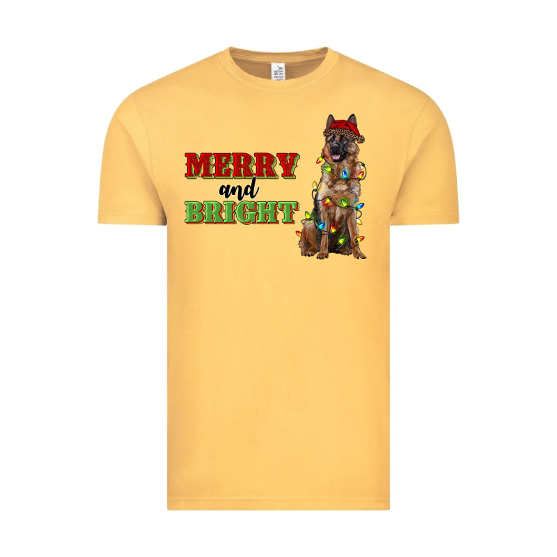 Merry And Bright German Shepherd Vintage Tee by RanaPortraitStore | Teevron