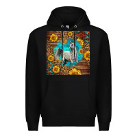 Black arabian horse Premium Hoodie - LillyAllenDesigns