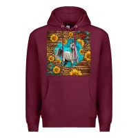 Burgundy arabian horse Premium Hoodie - LillyAllenDesigns