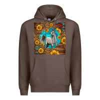 Coffee arabian horse Premium Hoodie - LillyAllenDesigns