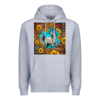 Heather Grey arabian horse Premium Hoodie - LillyAllenDesigns