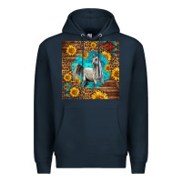 Navy arabian horse Premium Hoodie - LillyAllenDesigns