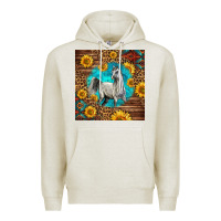 Oatmeal Heather arabian horse Premium Hoodie - LillyAllenDesigns