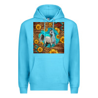Ocean Blue arabian horse Premium Hoodie - LillyAllenDesigns