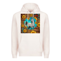 Pale Pink arabian horse Premium Hoodie - LillyAllenDesigns