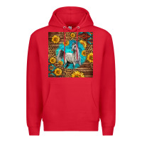 Red arabian horse Premium Hoodie - LillyAllenDesigns