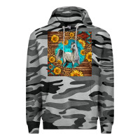 Slate Camo arabian horse Premium Hoodie - LillyAllenDesigns