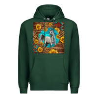 Sports Green arabian horse Premium Hoodie - LillyAllenDesigns