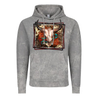Cloud Rock Western Bull Skull Vintage Hoodie - FaDigitalArtStudio