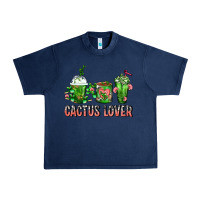 Navy Cactus Lover Cactus Coffee Cups Urban Heavy Tee - FaDigitalArtStudio