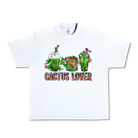 White Cactus Lover Cactus Coffee Cups Urban Heavy Tee - FaDigitalArtStudio