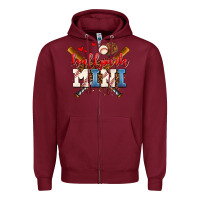 Burgundy ballpark mini Zipper Hoodie - AdoDesignShop
