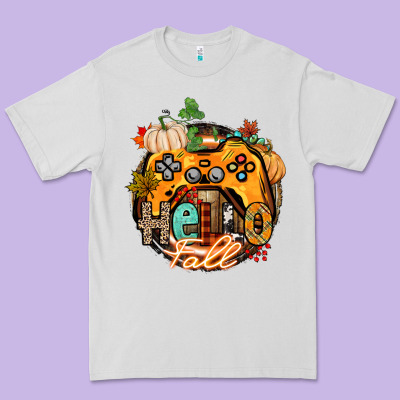 Hello Fall Gamer Premium Tee Designed By Cowgirlartshop