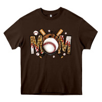 Chocolate Brown baseball mom Heavy Core Tee - Jasminsmagicworld