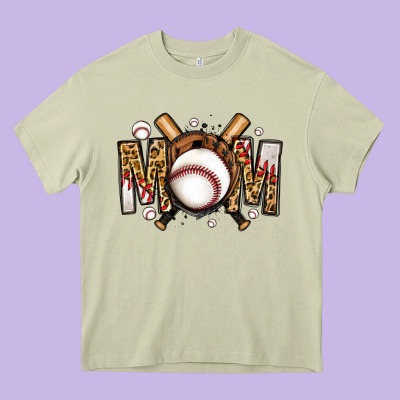 Baseball Mom Heavy Core Tee Designed By Jasminsmagicworld