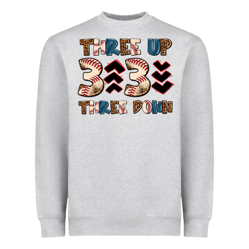 Three Up Three Down Heavyweight Sweatshirt by AdoDesignShop | Teevron