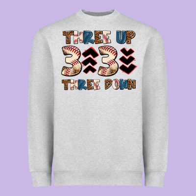 Three Up Three Down Heavyweight Sweatshirt Designed By Adodesignshop