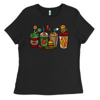 Black Mexican coffee cups Mexico Ladies Tee - HowdyJamesFarm