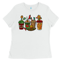 White Mexican coffee cups Mexico Ladies Tee - HowdyJamesFarm