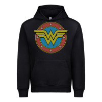 Black Wonder Woman Vintage Emblem Urban Hoodie - maiPhamDesign