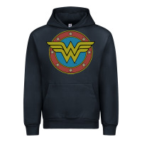 Navy Wonder Woman Vintage Emblem Urban Hoodie - maiPhamDesign
