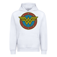 White Wonder Woman Vintage Emblem Urban Hoodie - maiPhamDesign