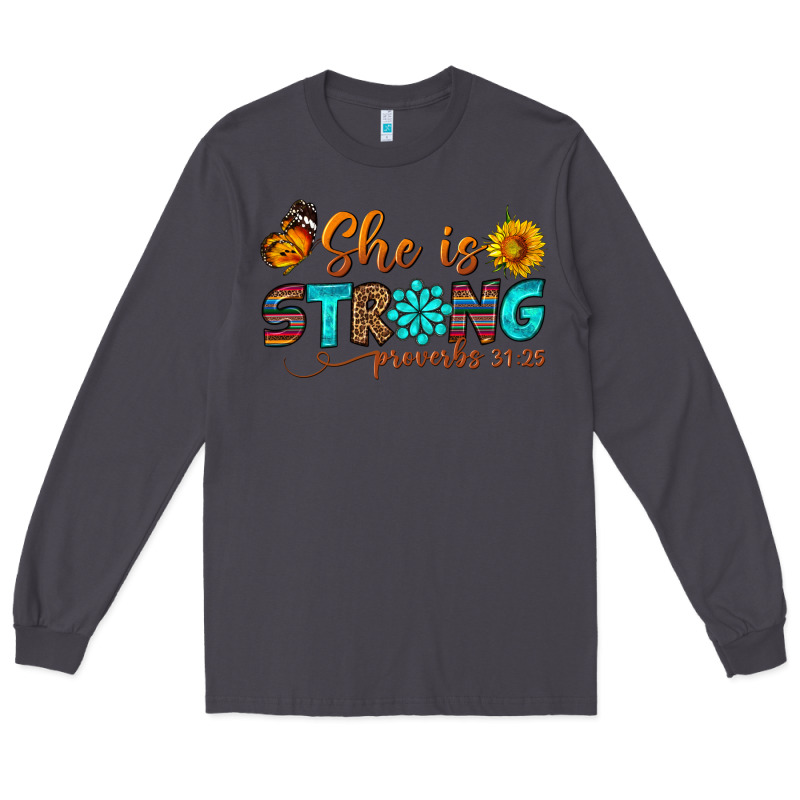 She Is Strong Long Sleeve Tee by BundleAndBundleShop | Teevron
