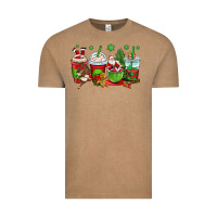 Vintage Coffee christmas santa claus coffee cups Vintage Tee - OliviaCreatesArt