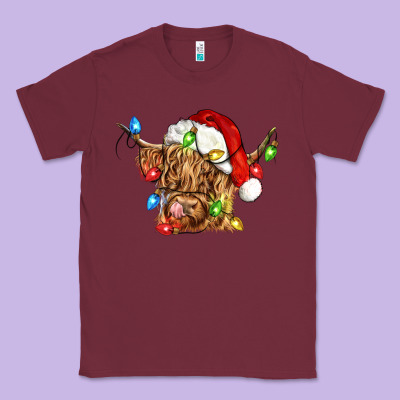 Christmas Heifer Cow Classic Tee Designed By Cowgirlartshop