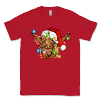 Red christmas heifer cow Classic Tee - CowGirlArtShop