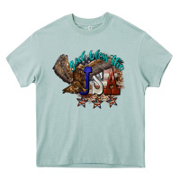 Arona God bless the USA Eagle 4th of july Heavy Core Tee - HowdyJamesFarm