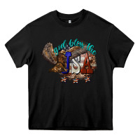 Black God bless the USA Eagle 4th of july Heavy Core Tee - HowdyJamesFarm