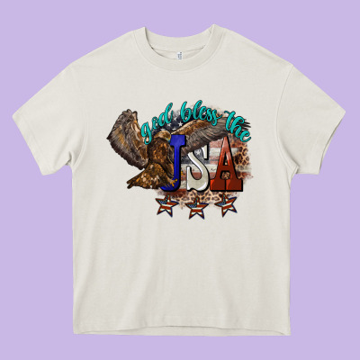God Bless The Usa Eagle 4th Of July Heavy Core Tee Designed By Howdyjamesfarm