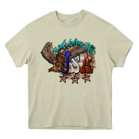 Mossy God bless the USA Eagle 4th of july Heavy Core Tee - HowdyJamesFarm