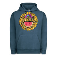Pigment Midnight Navy hello summer Urban Hoodie - JahusDesignShop