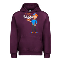 Mauve Wine Kids Cartoon Blippis funny Urban Hoodie - maiPhamDesign