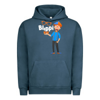 Pigment Midnight Navy Kids Cartoon Blippis funny Urban Hoodie - maiPhamDesign
